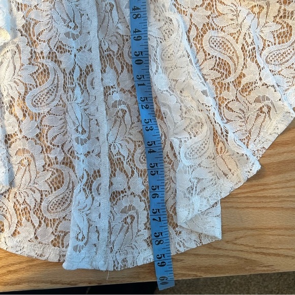 NWT Lulu’s Lace Wedding Dress Strapless White Simple Elegant Small - Picture 12 of 14